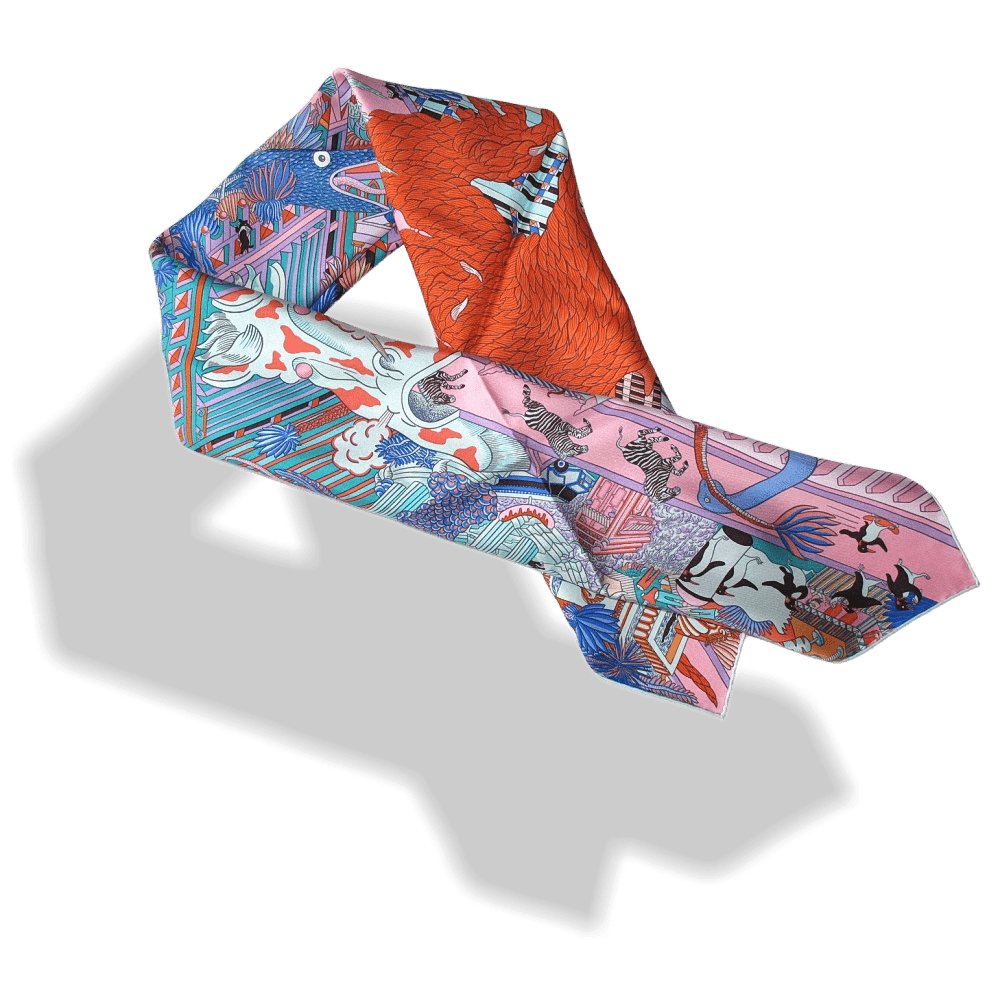 Hermes 2018 cw05 Animapolis by Jan Bajtlik Twill scarf, NIB! - poupishop