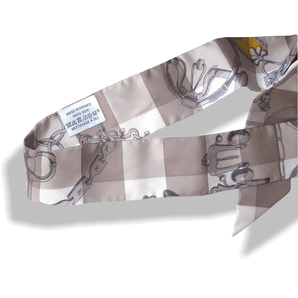 Hermes 2018 Grey Yellow Mors et Gourmettes Vichy Twilly, NIB! - poupishop