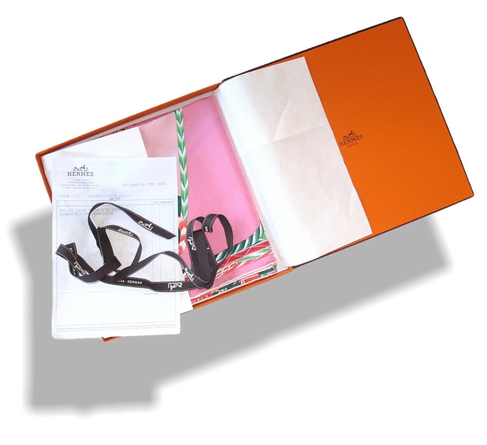 Hermes 2018 Pink Grey Green Robe du Soir Twill 90cm, NIB! - poupishop