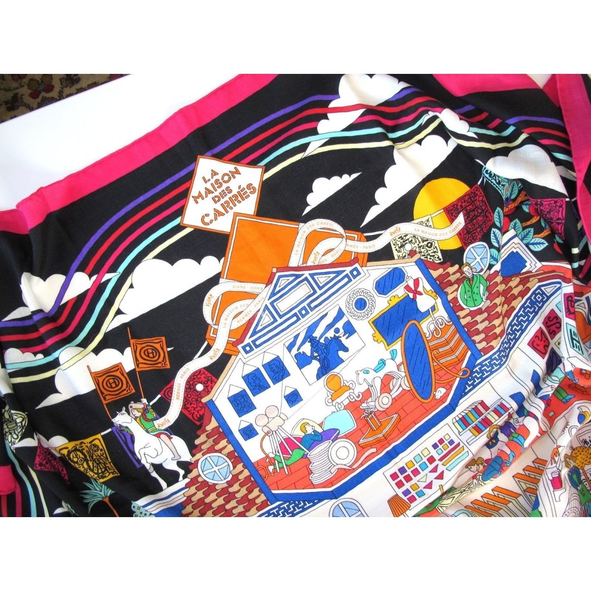 Hermes La Maison des Carres Cashmere Shawl 140