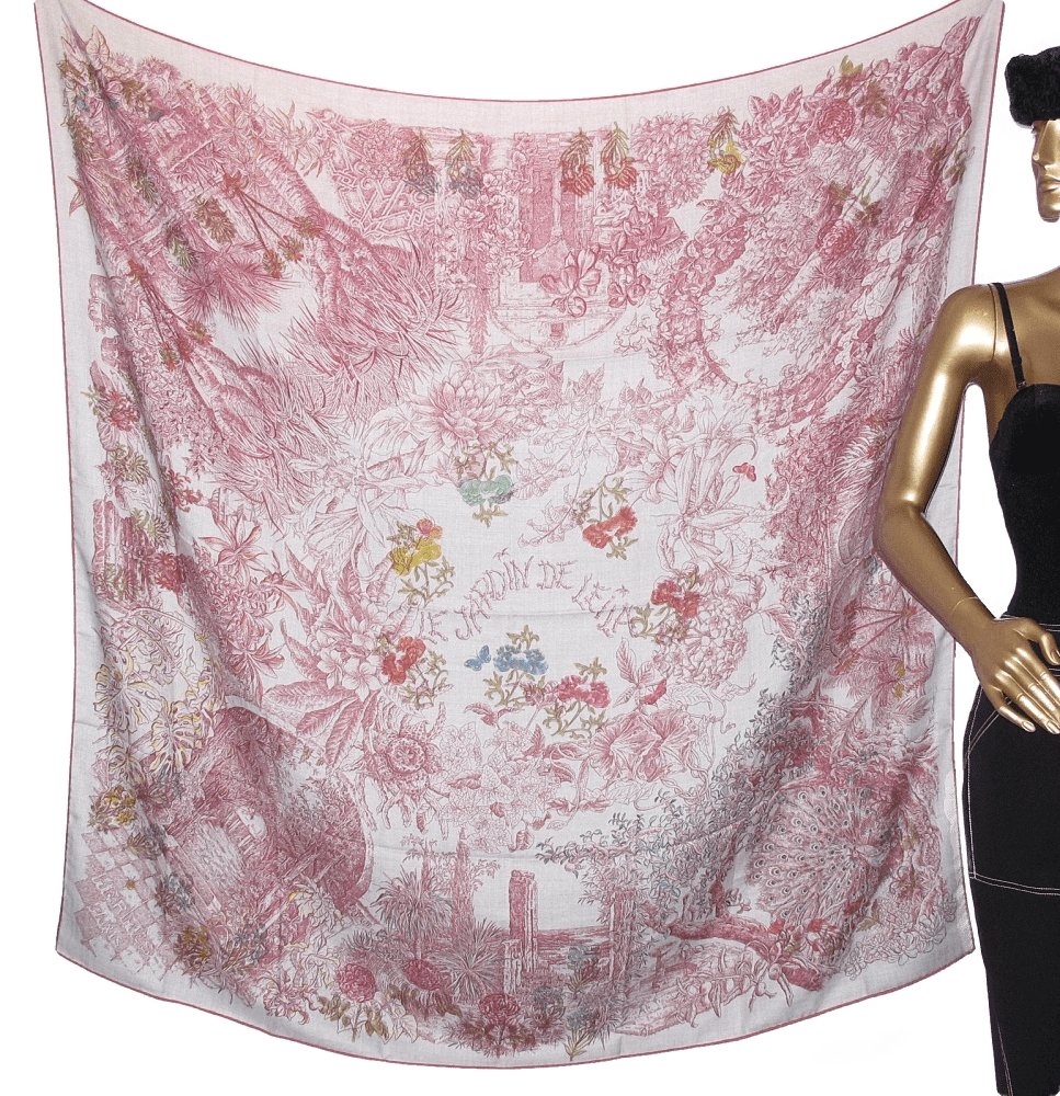 Hermes Le Jardin de Leila au Bloc Cashmere Shawl 140