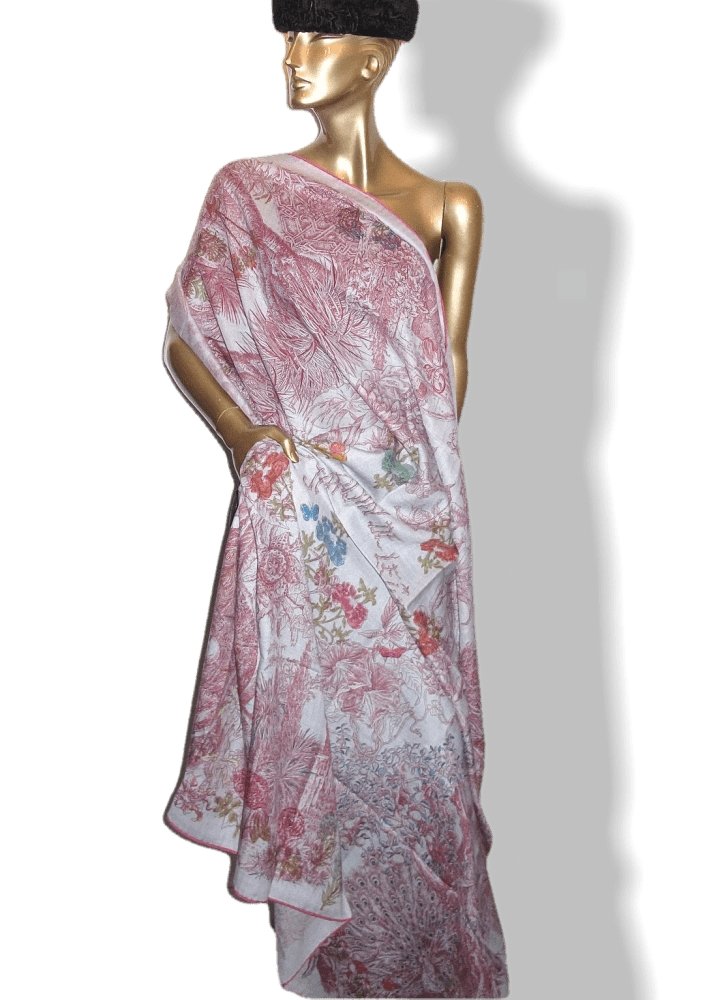 Hermes Le Jardin de Leila au Bloc Cashmere Shawl 140