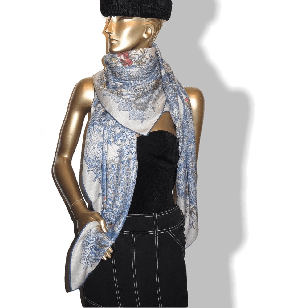 Hermes Le Jardin de Leila au Bloc Cashmere Shawl 140