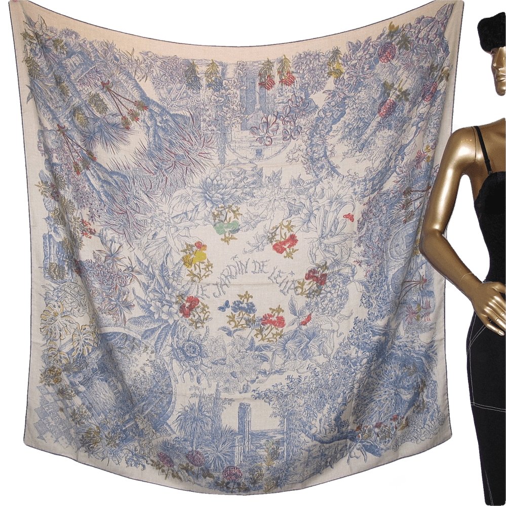 Hermes Le Jardin de Leila au Bloc Cashmere Shawl 140