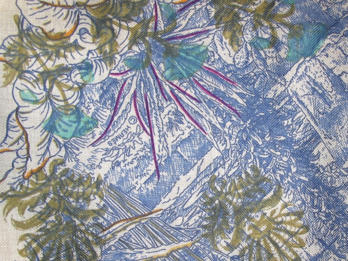 Hermes Le Jardin de Leila au Bloc Cashmere Shawl 140
