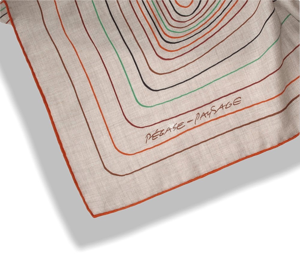 Hermes Pegase - Paysage Unisex Cashmere Shawl 140