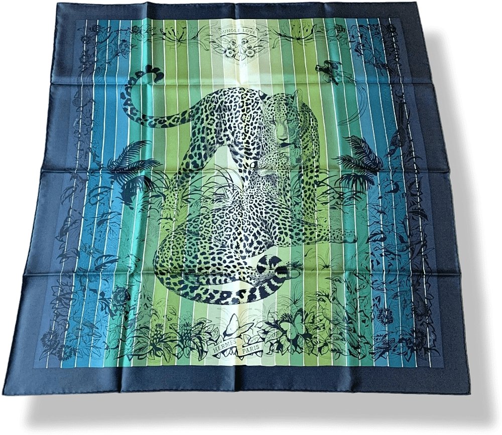 Hermes JUNGLE LOVE RAINBOW by Robert Dallet Twill 90