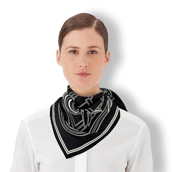 Hermes 2019 Noir/Creme Quadrige au Fil by Pierre Peron Jaquard