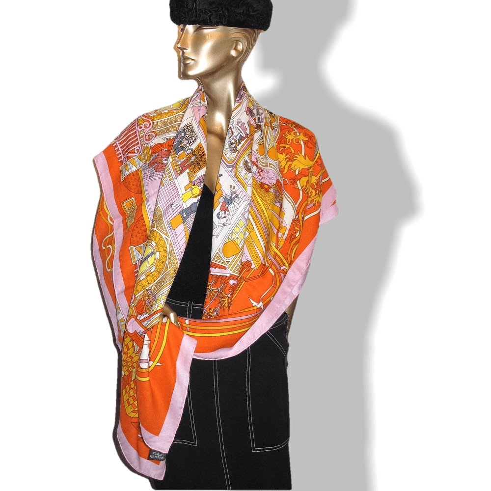 Hermes La Maison des Carres Cashmere Shawl 140