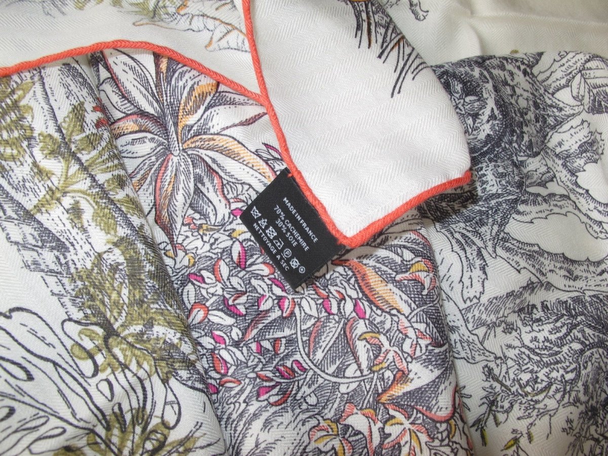 Hermes Le Jardin de Leila au Bloc Cashmere Shawl 140