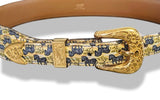 Hermes ﻿[202] Vintage 1960-70s ZEBRES - ZEBRAS Printed Belt with Mexican Boucle Sz 72, Box! - poupishop