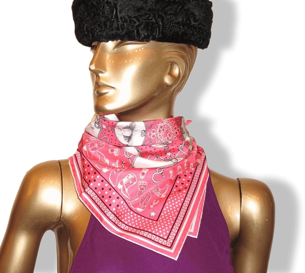 Hermes Rodeo des Cowgirls by Kermit Oliver Silk Bandana 55