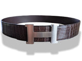 Hermes [203] Marron foncé Crocodile Alligator Reversible Strap Belt 42 MM Sz 90cm, Box! - poupishop