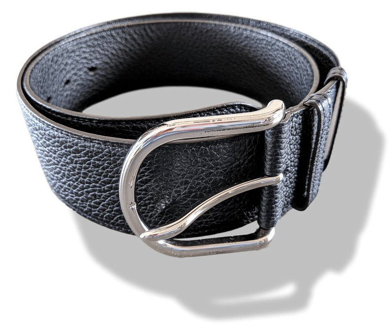 Hermes [22] Supple Vintage Black Togo Calfskin Complete Belt 50 MM Sz90cm, BNWIB! - poupishop