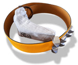 Hermes [23] 2012 Sun Epsom/Gold Box Calfskin COLLIER DE CHIEN Complete Belt GM Sz90cm, BNIB! - poupishop