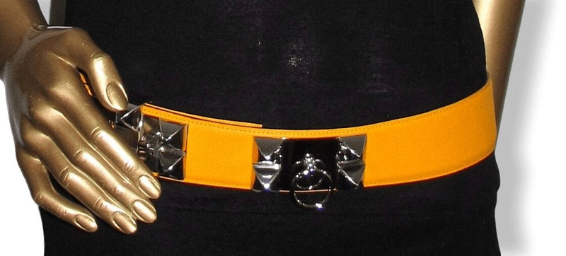 Hermes [23] 2012 Sun Epsom/Gold Box Calfskin COLLIER DE CHIEN Complete Belt GM Sz90cm, BNIB! - poupishop