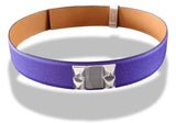 Hermes [24] 2013 Purple Epsom/Gold Box Calfskin COLLIER DE CHIEN Complete Belt GM Sz90cm, BNIB! - poupishop