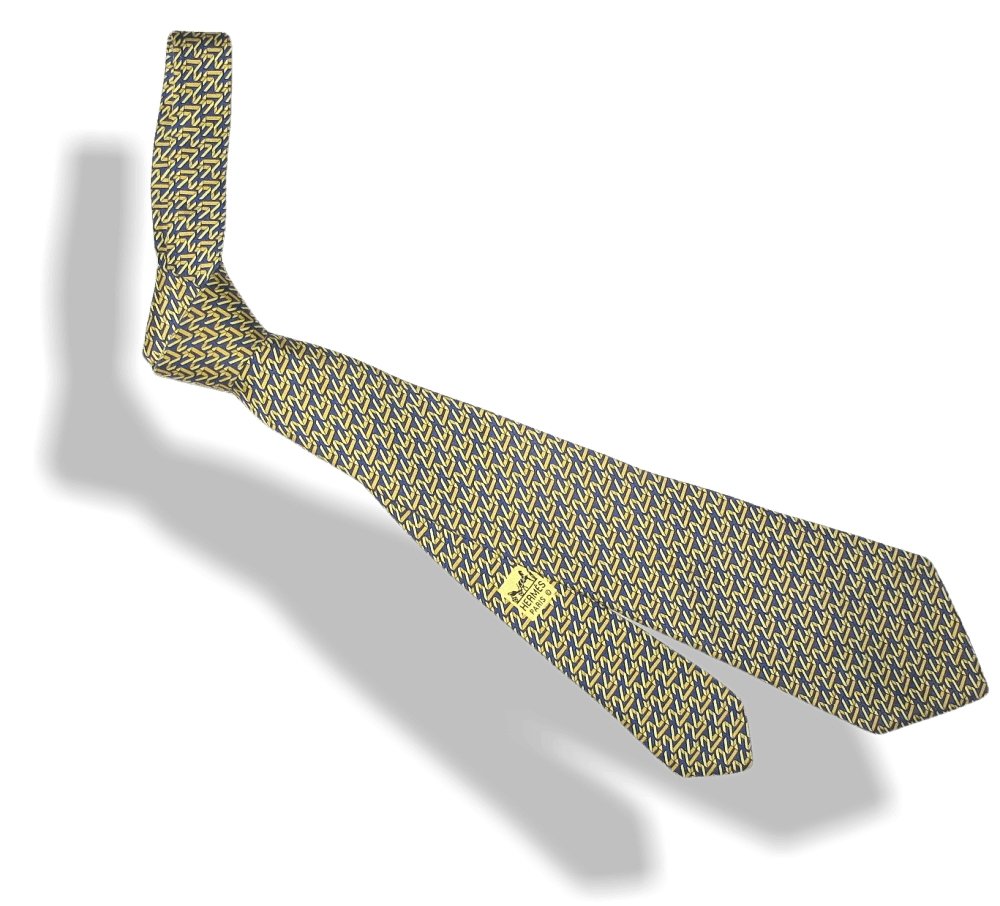 Hermes Limited Edition Le Mans 24 Hours Print Twill Silk Tie