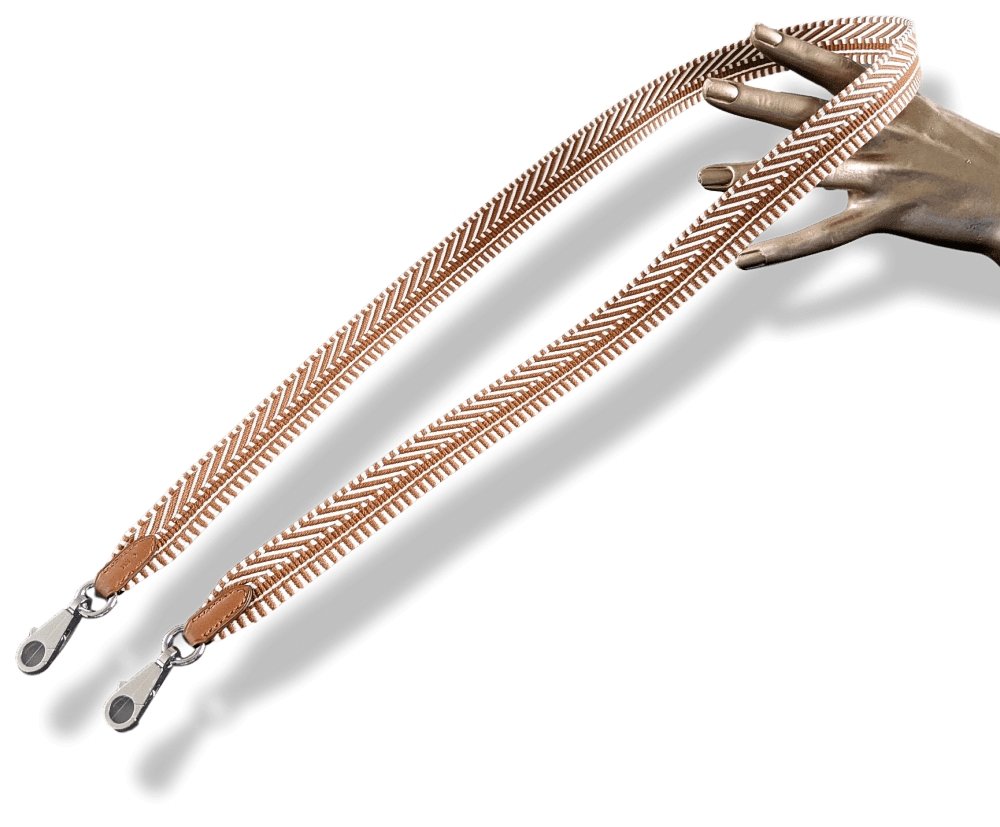 Hermes [26] Ecru/Beige/Gold Swift SANGLE CAVALE 25 MM AG Bag Strap 105, BNIB! - poupishop