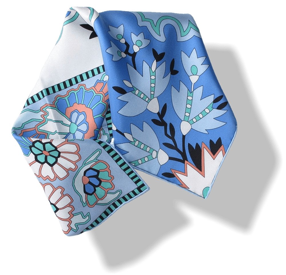 Hermes Paisley from Paisley Twill Gavroche Scarf 45 cm