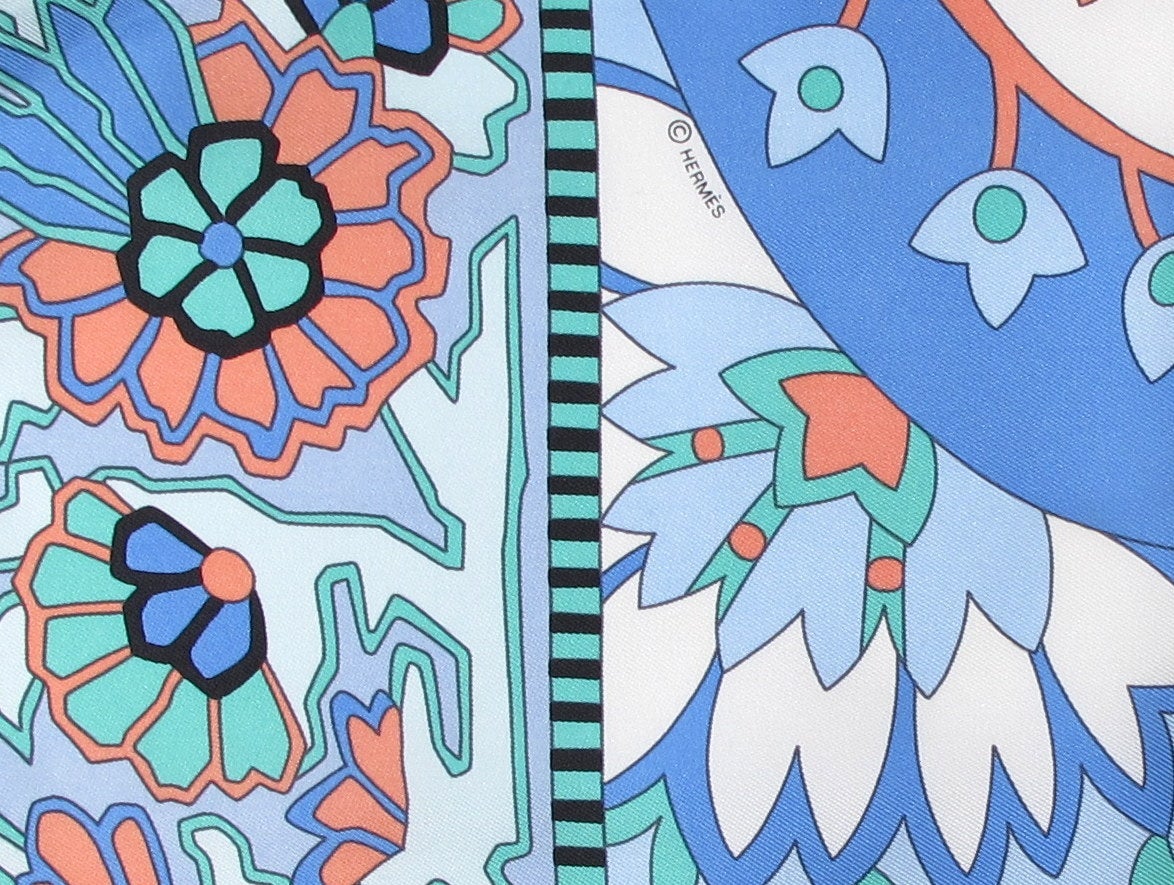  Hermes Paisley from Paisley Twill Gavroche Scarf 45 cm