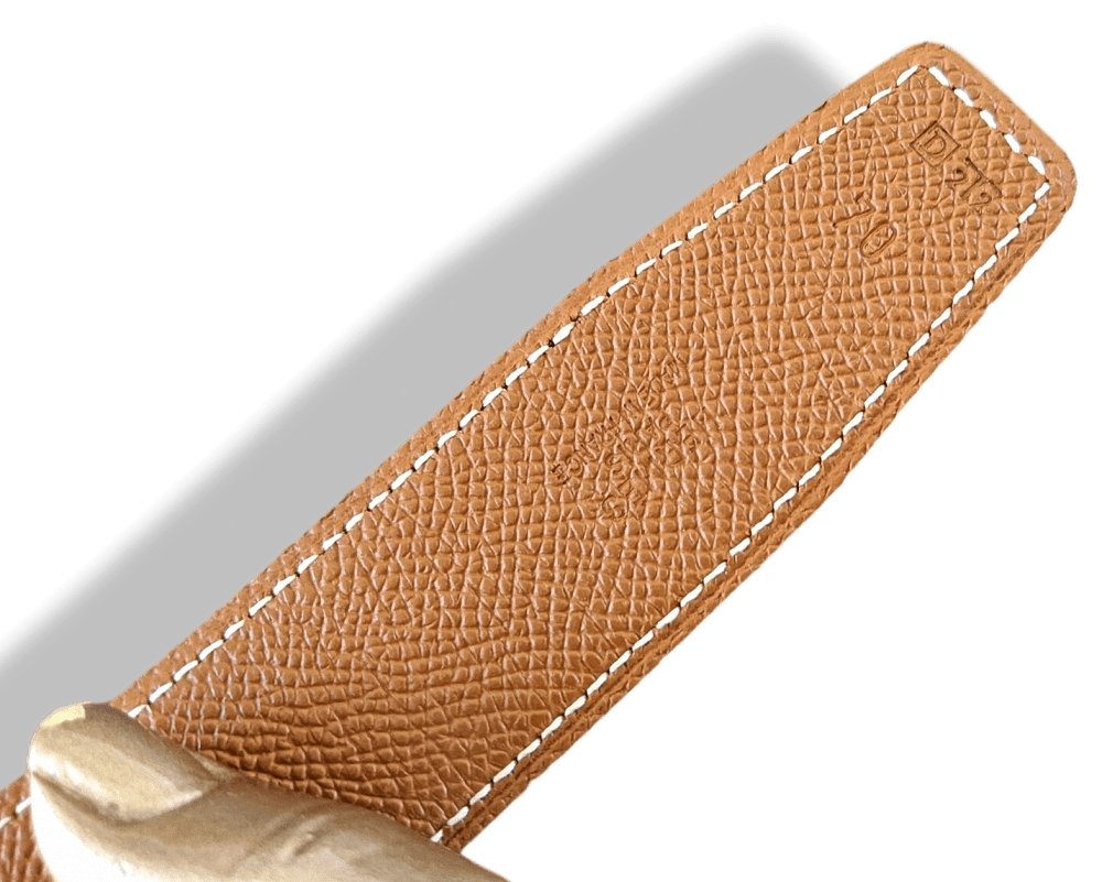 Hermes [36] 2000 Dark Blue Box/Gold Epsom Reversible Leather Strap Belt 32 MM Sz70, Mint in Box! - poupishop
