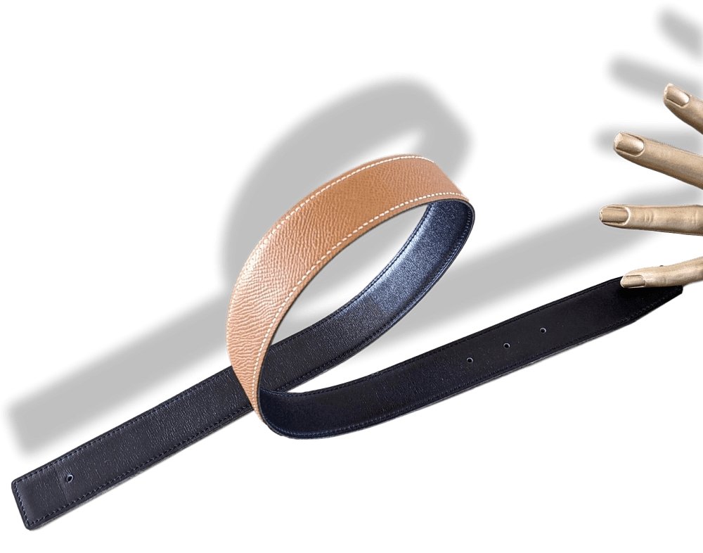 Hermes [36] 2000 Dark Blue Box/Gold Epsom Reversible Leather Strap Belt 32 MM Sz70, Mint in Box! - poupishop