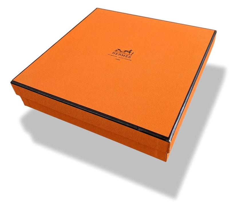 Hermes [37] 2003 Black Box/Orange Togo Reversible Leather Strap Belt 32 MM, NIB! - poupishop