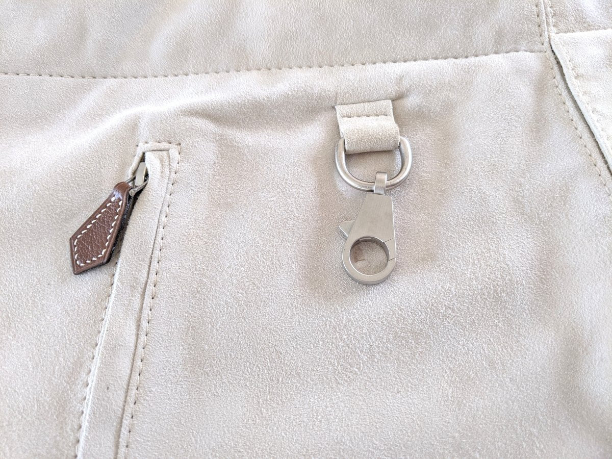 Hermes [39] 1999 Craie Doblis Suede POCKET BELT Texas Cow-Boy Style RARE, BNWT! - poupishop