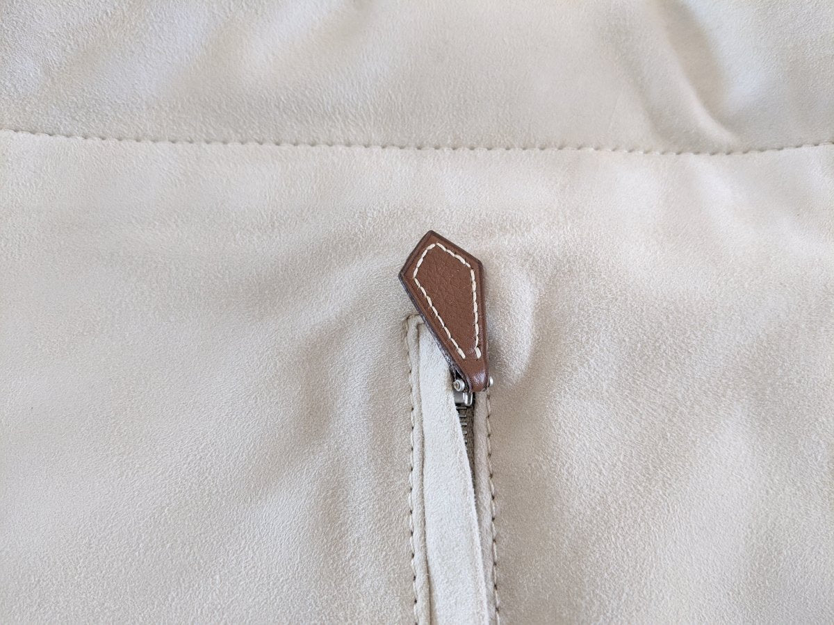 Hermes [39] 1999 Craie Doblis Suede POCKET BELT Texas Cow-Boy Style RARE, BNWT! - poupishop
