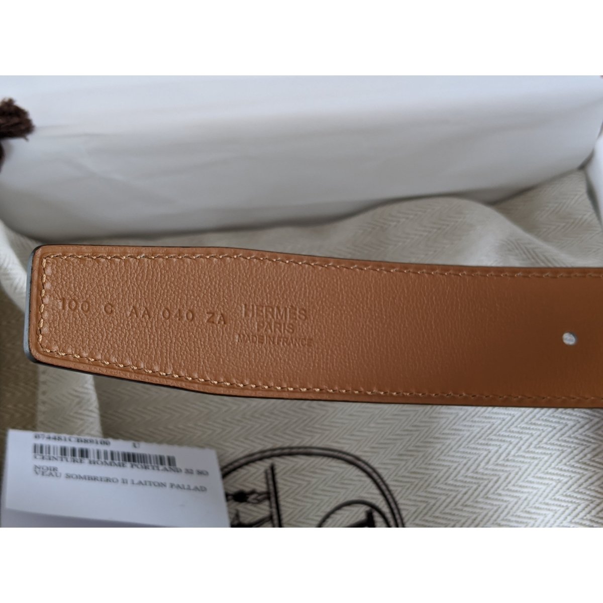 Hermes [39] Black Sombrero II Calfskin PORTLAND Complete Belt 32 MM, BNIB! - poupishop