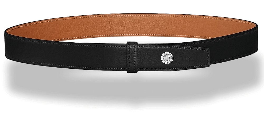 Hermes [39] Black Sombrero II Calfskin PORTLAND Complete Belt 32 MM, BNIB! - poupishop