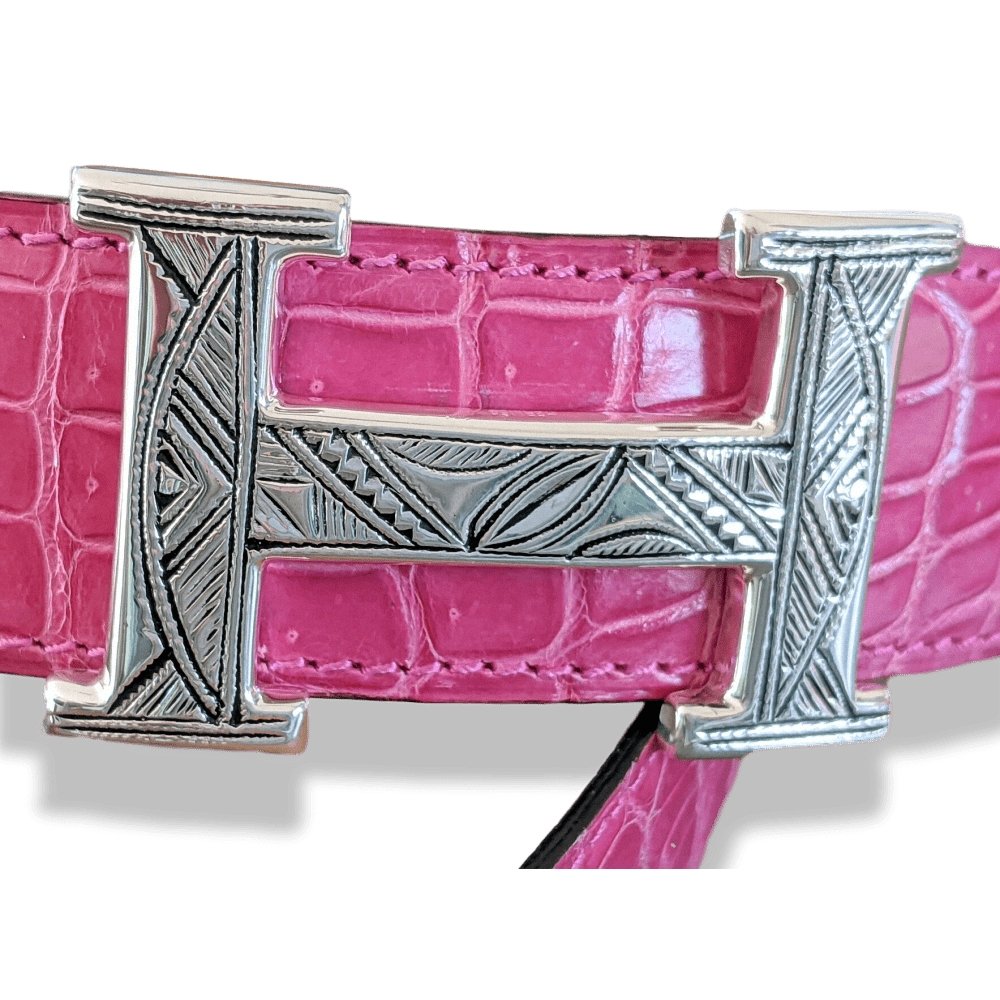 Hermes [4] AG Sterling Silver 925 TOUAREG H Belt Buckle H 32 mm, BNIB! - poupishop