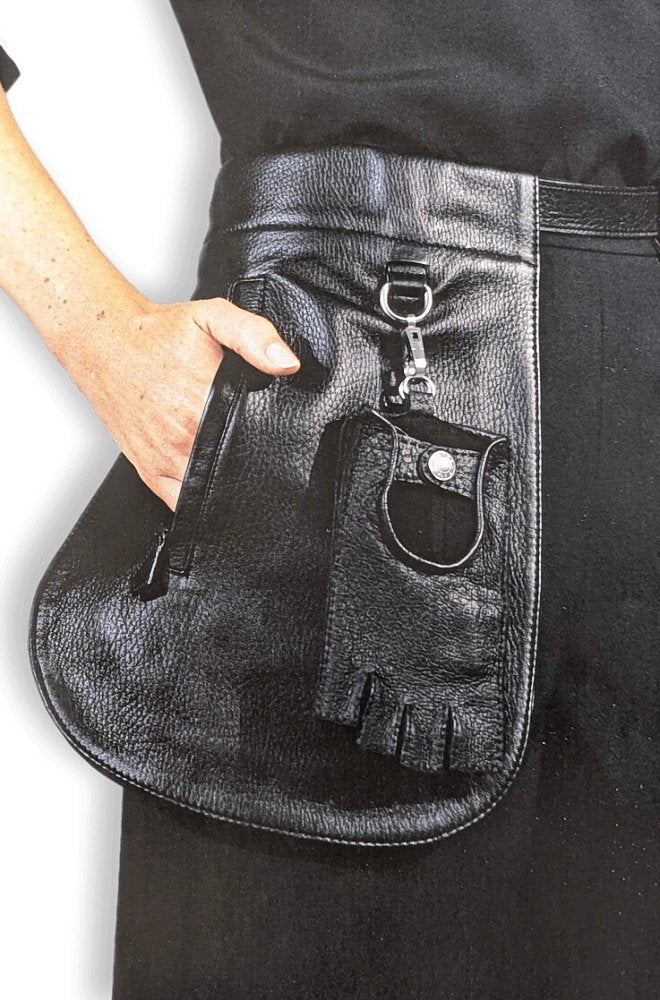 Hermes [40] 2000 Black Cerf Plume POCKET BELT Texas Cow-Boy Style RARE, BNWT! - poupishop