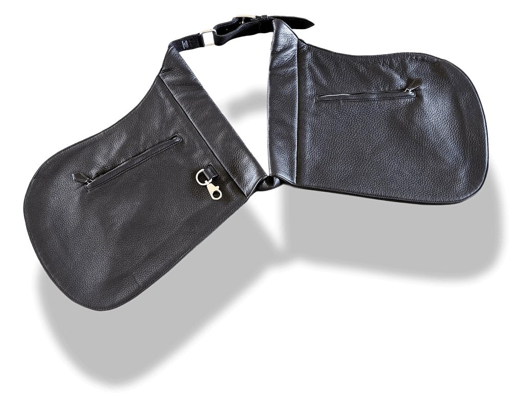 Hermes [40] 2000 Black Cerf Plume POCKET BELT Texas Cow-Boy Style RARE, BNWT! - poupishop