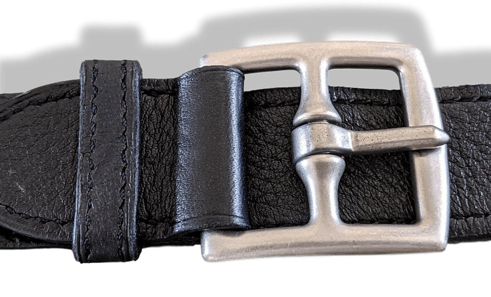 Hermes [40] 2000 Black Cerf Plume POCKET BELT Texas Cow-Boy Style RARE, BNWT! - poupishop