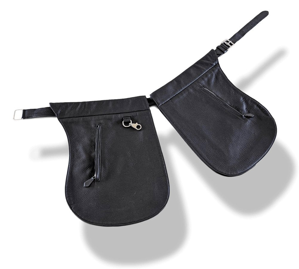 Hermes [40] 2000 Black Cerf Plume POCKET BELT Texas Cow-Boy Style RARE, BNWT! - poupishop