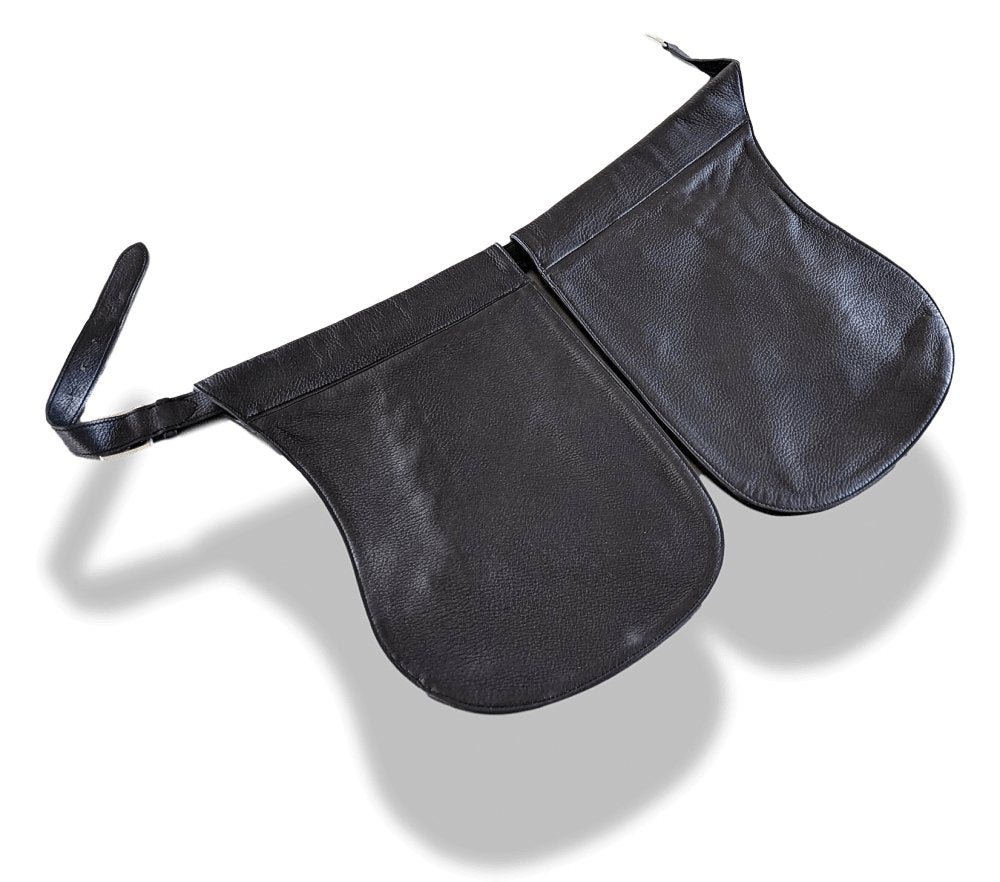 Hermes [40] 2000 Black Cerf Plume POCKET BELT Texas Cow-Boy Style RARE, BNWT! - poupishop