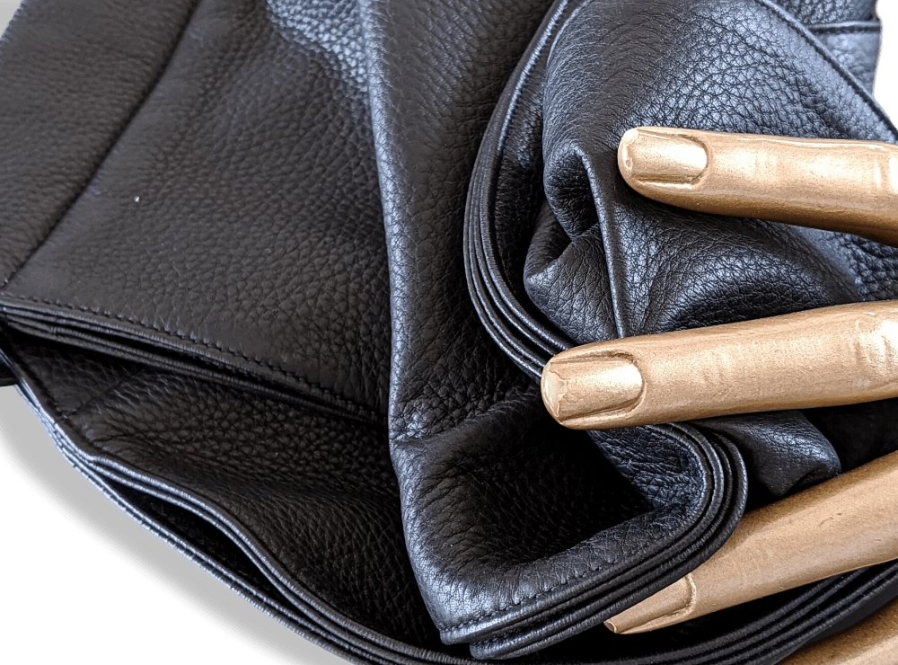 Hermes [40] 2000 Black Cerf Plume POCKET BELT Texas Cow-Boy Style RARE, BNWT! - poupishop