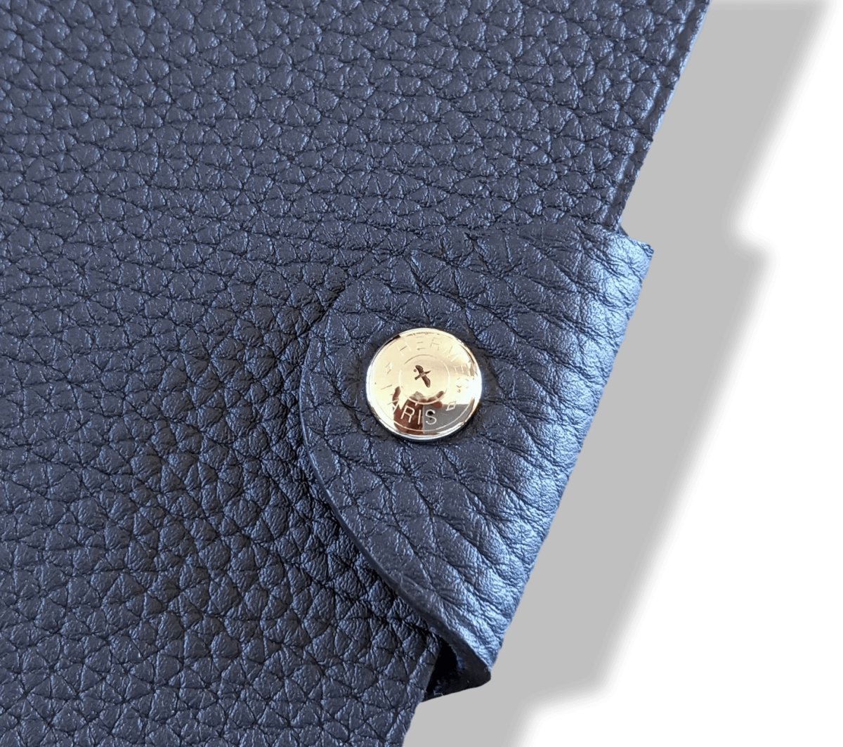 Hermes [44] Dark Blue Togo Calfskin ULYSSE PM NoteBook Cover, BNWIB! - poupishop