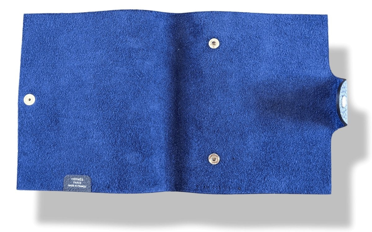 Hermes [44] Dark Blue Togo Calfskin ULYSSE PM NoteBook Cover, BNWIB! - poupishop