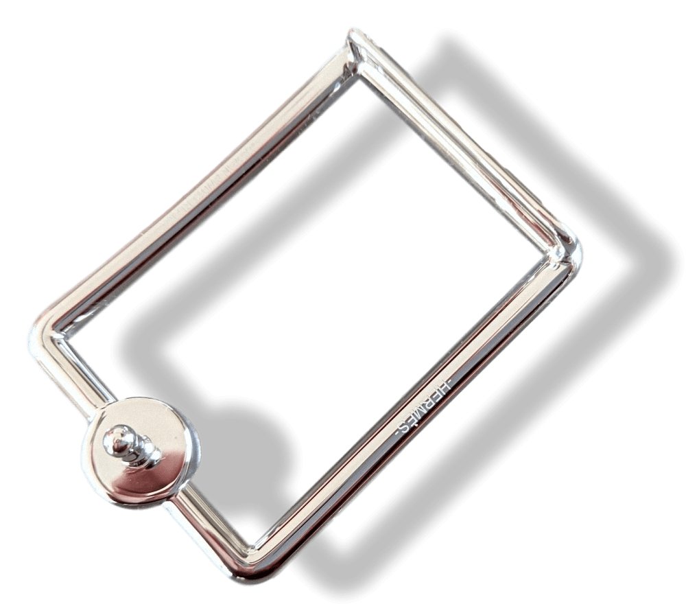 Hermes [46] Silver and Palladium H OSCAR Belt Buckle 38 mm, BNIB! - poupishop