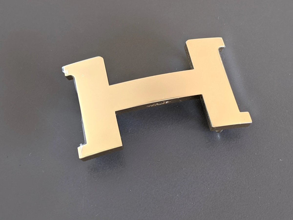 Hermes [48] Permabrass CONSTANCE H Belt Buckle 38 mm New with Pouch and  white Box! | poupishop