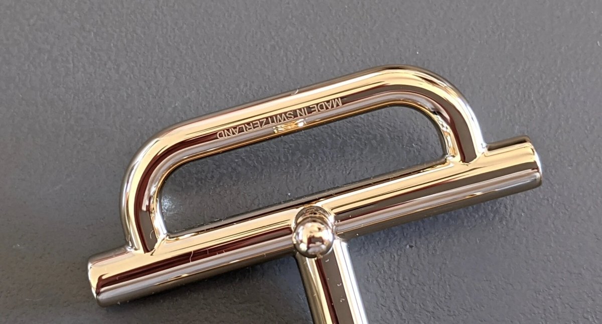 Hermes [49] Permabrass H ROYAL Belt Buckle 38 mm, New with Pouch and white Box! - poupishop