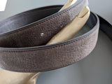 Hermes [5] 2013 Ebene Taurillon Gaucho/Vache Liegee Reversible Leather Strap Belt 32 MM Sz120, NIB! - poupishop