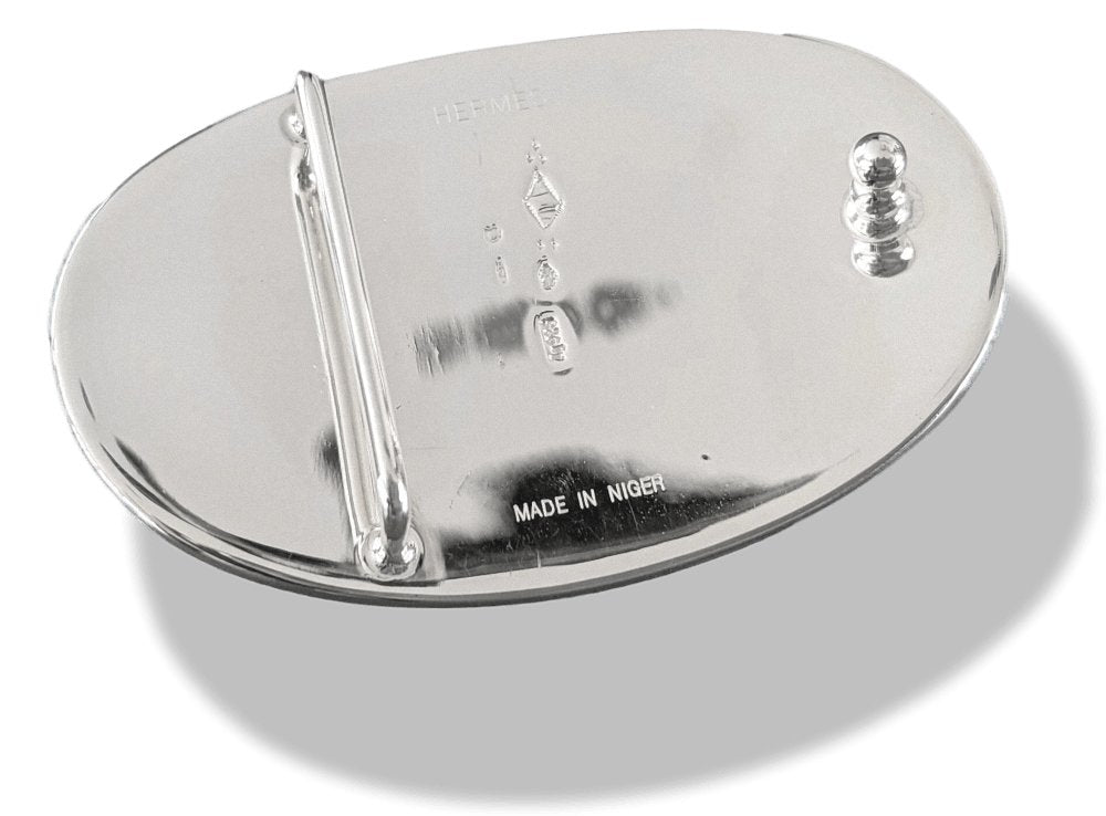 Hermes [5] AG Sterling Silver 925 TOUAREG TANDRIKA Belt Buckle H 32mm, BNIB! - poupishop