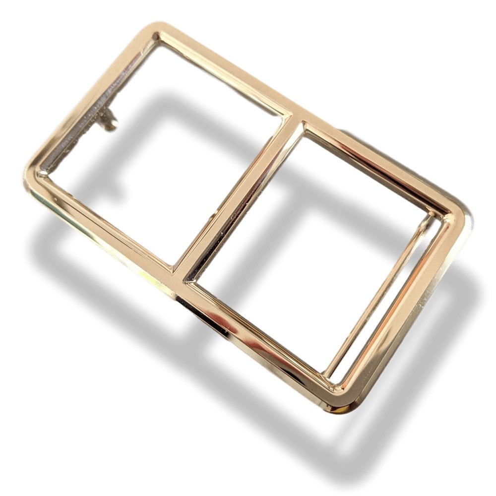 Hermes [52] Permabrass H OFFICIER Belt Buckle 38 mm, BNEW with Pouch! - poupishop