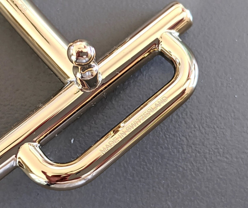 Hermes [53] Permabrass H ROYAL Buckle H 32mm, New in Pochette and White Box! - poupishop