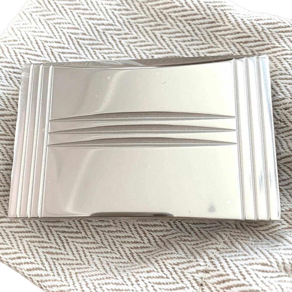 Hermes [59] Plated Silver and Palladium DEPART Buckle H 32 mm, New in Pochette and White Box! - poupishop