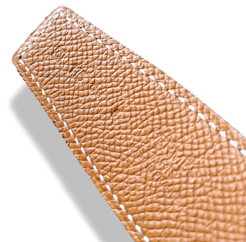 Hermes [6] 2013 Gold Epsom/Rose Swift Reversible Leather Strap Belt 32 MM Sz115, NIB! - poupishop